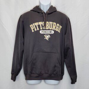 Pittsburgh Penguins Hoodie Sweatshirt Mens Medium M Gray American Classic 0313